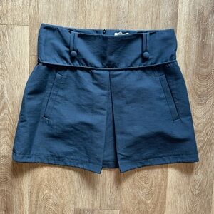 Cotton navy mini skirt